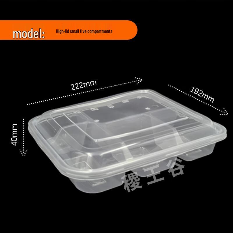 JiWangGu Disposable 1000ml Divided Lunch Boxes
