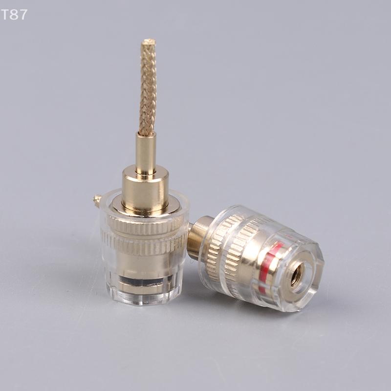 Exceptional Sound Quality 4MM Banana Female to 2MM Pin Connector; 2/4Pcs with Braided Copper Wire Socket