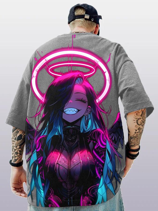 

Летняя модная футболка унисекс аниме персонаж японская уличная крутая парная футболка 6XL