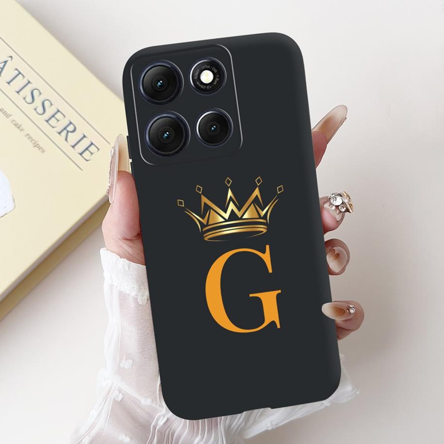For Motorola Moto G86 Power Case Cute Lucky Letters Crown Flower Soft Silicone Back Cover For Moto G56 G86 5G G86Power Protector
