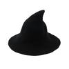 Hats: Witch hats, pointed tops, large brim hats, cotton yarn knitted wizard hats, top hats, foldable bowl hats, bucket hats