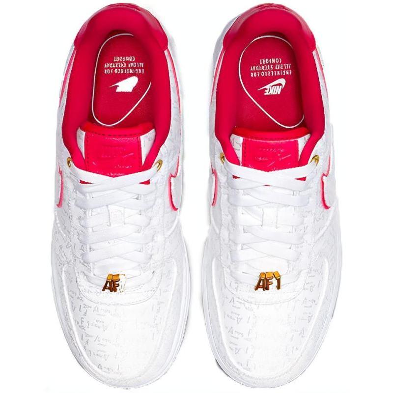 Nike Air Force 1 Low Lux White Red Women's Sneakers 898889-101