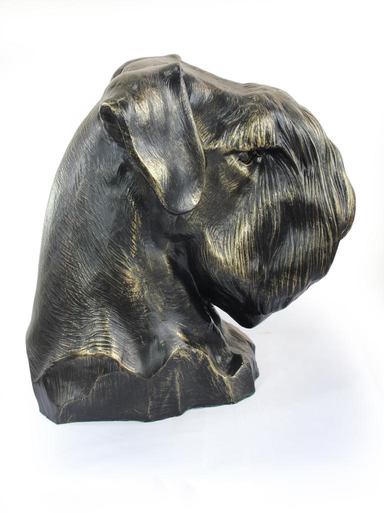 Schnauzer I - Urn for Dog Ashes, Dog Bust, Large Dog Head for Garden by Art-Dog