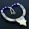 Lapislazuli 925 Sterlingsilber Halskette Tibetanische Silberkette Böhmische Antike Halskette Handgefertigter Schmuck Nepalesische Halskette Geschenk für beste Freunde