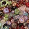50g Gemischte Klassische Acrylperlen Bunt Goldprägung Lose Perlen Für Schmuckherstellung DIY Halskette Armbänder Schlüsselanhänger Zubehör