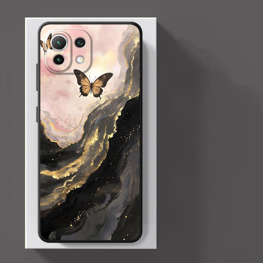 Case for Xiaomi Poco F8 M3 M4 M7 Pro X3 X4 X5 X7 Pro C71 C75 C50 C61 M5 F1 F3 Funda Phone Cover Marble Flower
