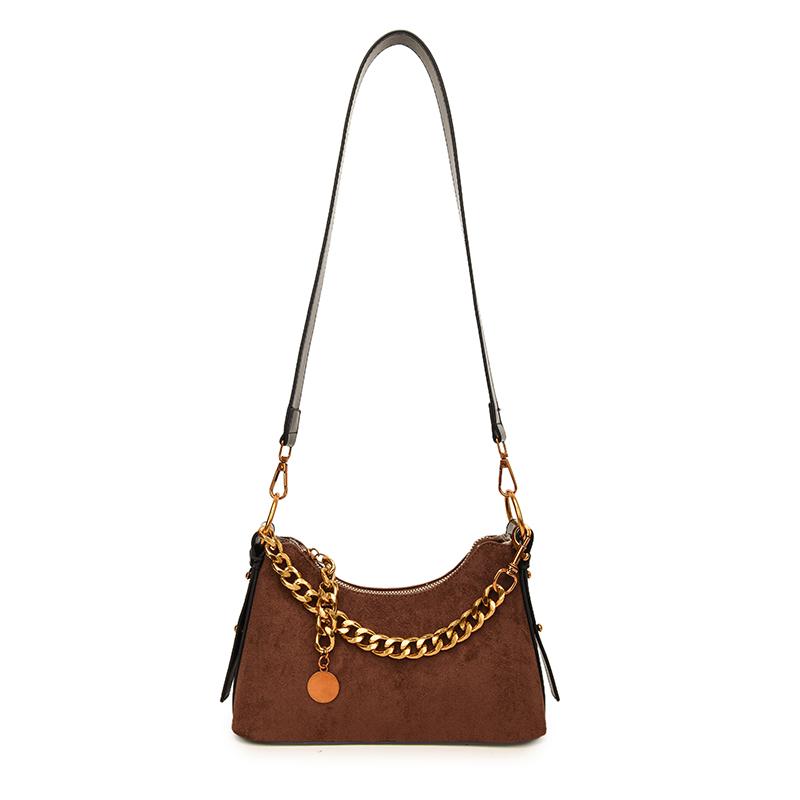 

PU Patchwork CHAINS Crossbody Bags Temperament Versatile Commuter 2026 Bags for Women Autumn Fashi Women s Handbags кавовий