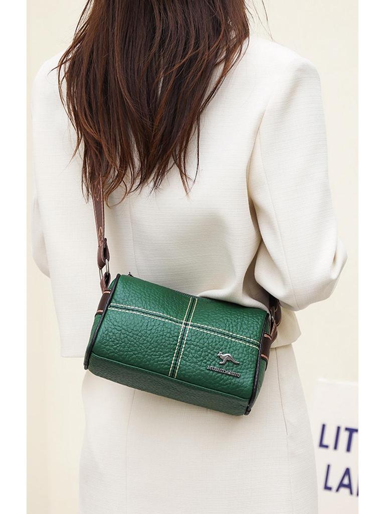Women's Genuine Leather Crossbody Saddle Bag