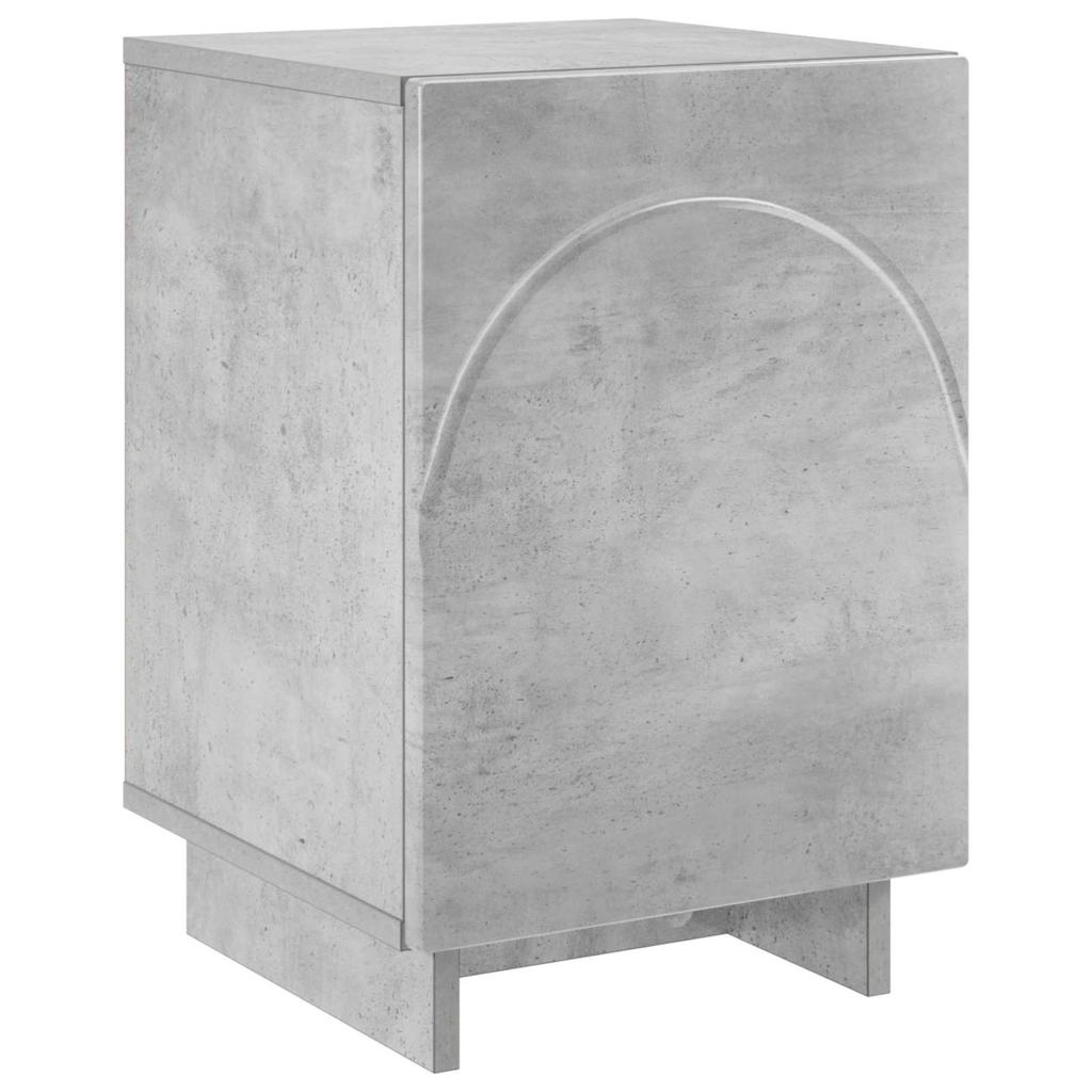 Nightstand Concrete Grey 33.5 x 34.5 x 50 cm Engineered Wood
