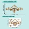 Creative Golden Flower Stickers Toilet Stickers Bathroom Door Wall Wallpaper Self Adhesive Decorative Washroom Vinyl Decals