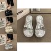 Stylish Silver Thick-soled Women's Sandals With Rhinestones For Summer Comfort