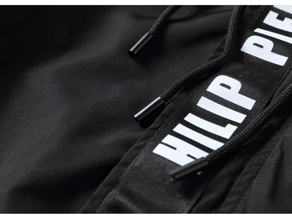 Pánská černá bunda Philipp Plein s kapucí - Podzimní/Zimní kolekce