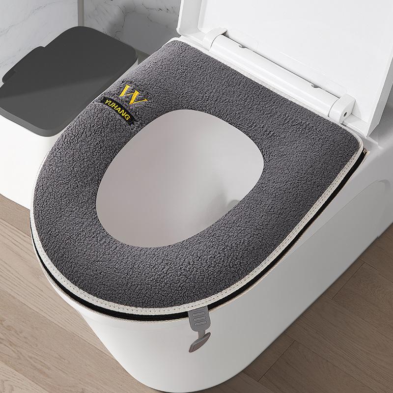 1PC Bathroom Warmer Washable Cloth Toilet Seat Cover Thick Soft Comfortable Baby Potty Seats Case