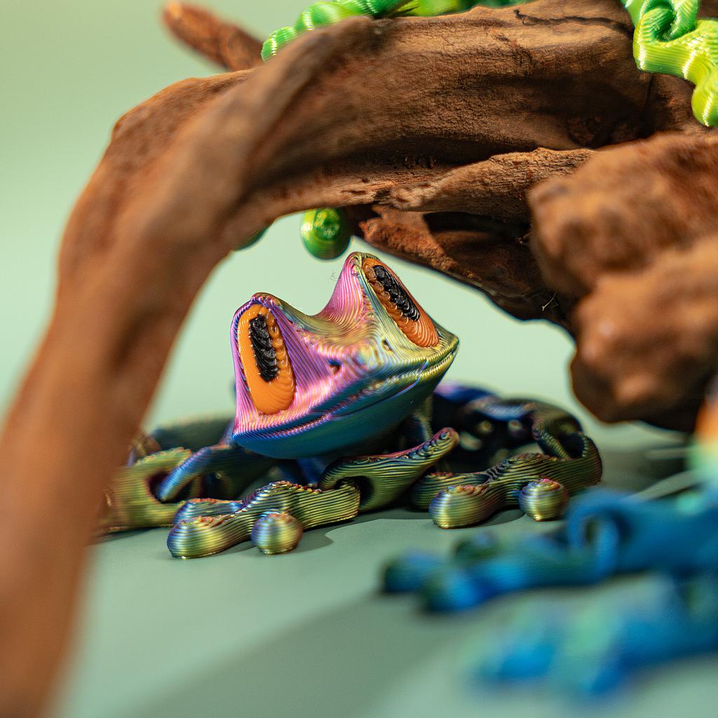 3D Printing Frog Fridge Magnets Joints Movable Tree Frog Refrigerator Magnet Desktop Ornaments Simulated Animal Model Decoration