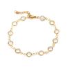 Luxury Sparkling Leaf Chain Candy Color Colorful Elegant Circle Bangles Adjustable Fashion Crystal Sparkling Bracelets Women