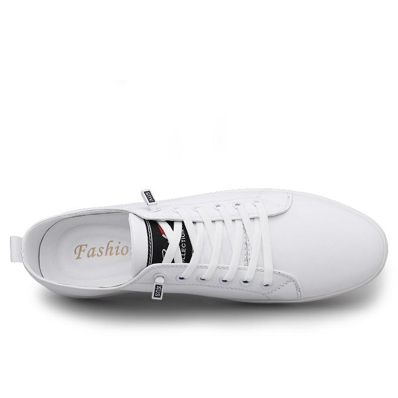 Genuine Leather Mens Luxury Brand Casual Shoes Handmade Classic White Shoes Outdoor Comfort Men Sneakers Business Office