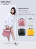Compact Fashion Handbag: Multifunctional Makeup Case and Portable Carry-on Zipper Suitcase.