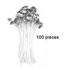 100 PCS Candle Wicks Smokeless Wax Pure Cotton Core Wax Core Holder 2.6-20cm DIY Candle Making Pre-Waxed Wicks Party Supplies