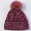 Women's Autumn Winter Plush Knitted Soft Rabbit Wool Hat Warm Beret