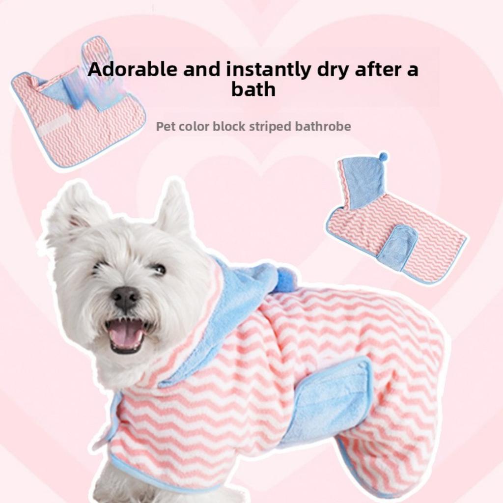 Haustierspezifischer Bademantel, Schnelltrocknendes Absorbierendes Handtuch, Super Absorbierendes Wischtuch für Katzen und Hunde, Universell für Katzen und Hunde