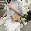 Boho Chic Shoulder Bag With Fringes And Stitching In Cotton Linen For Street Fashion