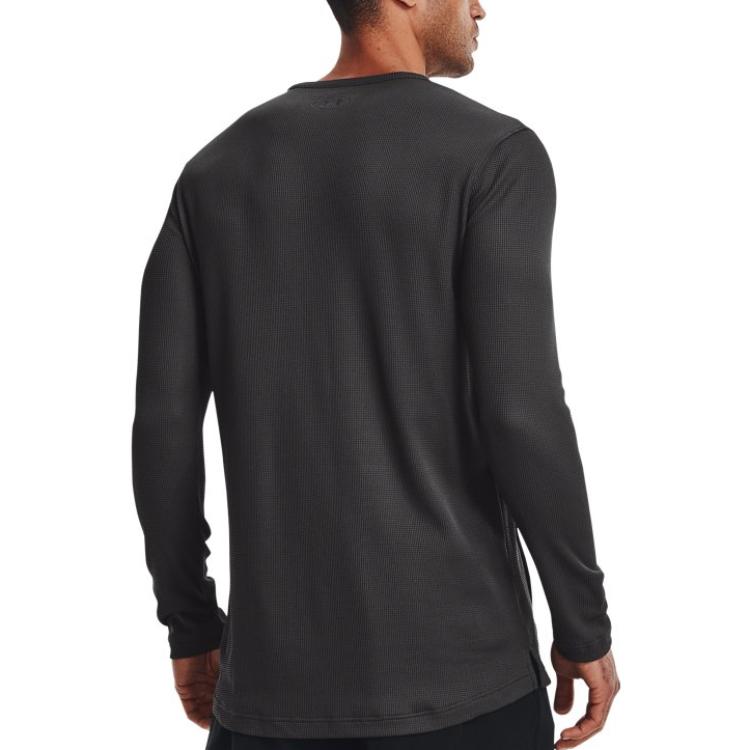 Under Armour T-shirt Sportiva da Allenamento a Maniche Lunghe Girocollo Tinta Unita Slim Fit Uomo top Grigio 1367095-010