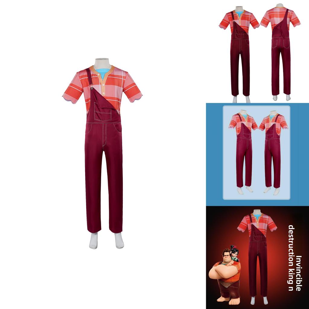 Wreck It Ralph Cosplay Attire With Polyester Fabric And Relaxed Fit For Anime And Game Events