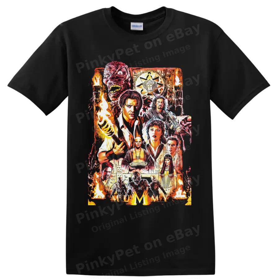 The Mummy 1999 Movie Poster T Shirt w/ Ancient Egyptian Horror Graphic Art Tee