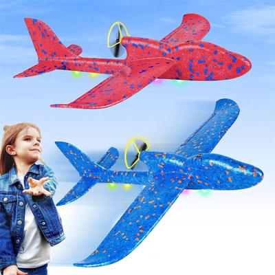 Electric Airplane Toy, Foam Throwing Glider Plane For Kids, Rechargeable, Summer Outdoor Garden Flying Gadget Game For Children Boys Girls
