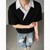 Summer Solid Color Men's Short Sleeved T-shirt Thin Business Men's Casual Sports T-shirt