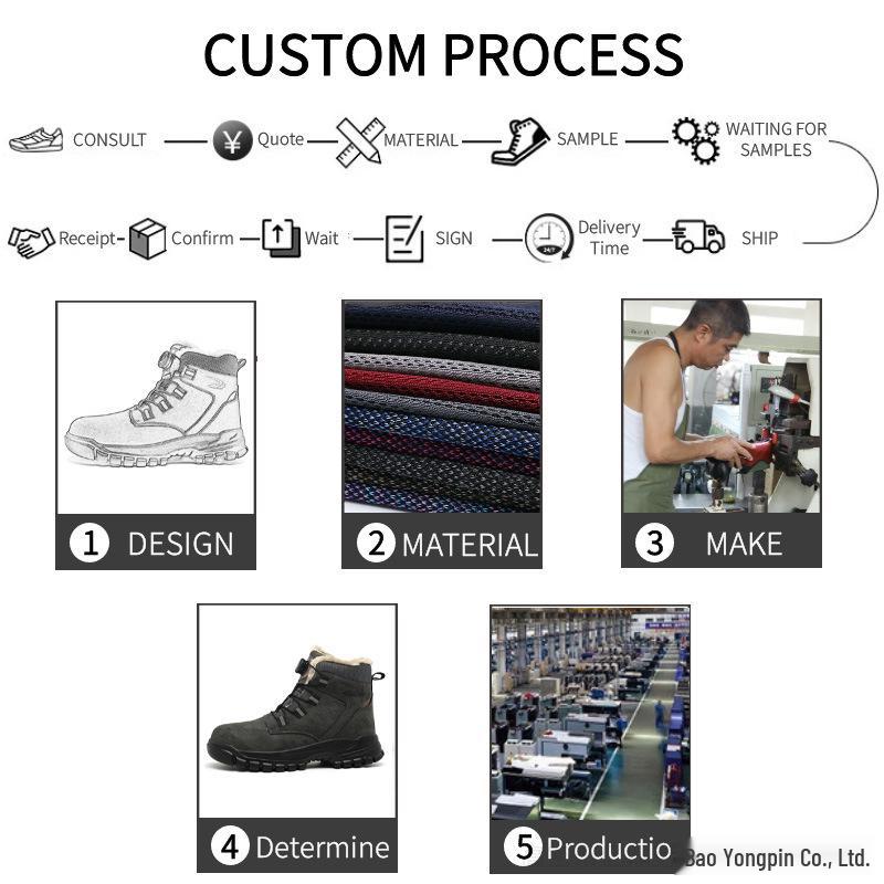 All-Season Anti-Smash & Puncture-Resistant Comfort Safety Shoes for Labor Protection