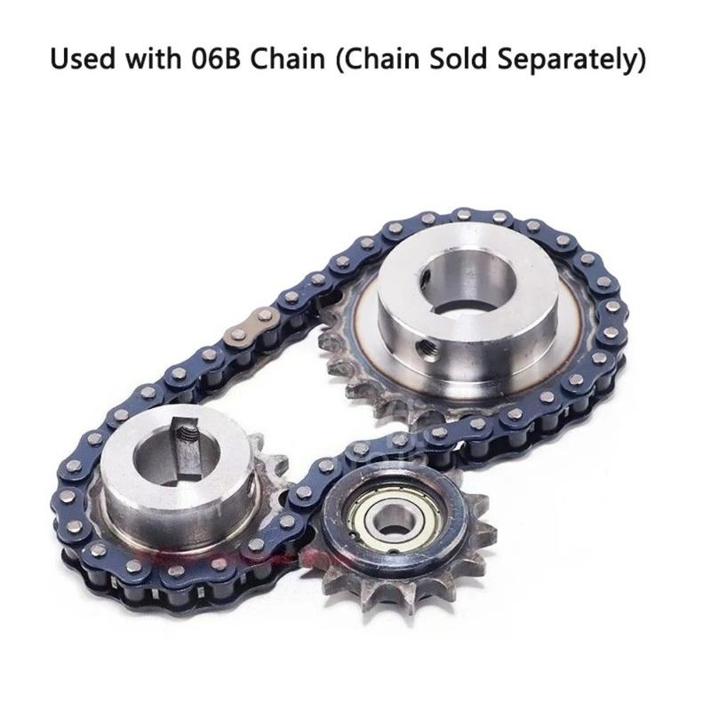 1pc 06B Industrial Drive Sprocket Wheel 45# Steel Chain Gear 10 11 12 13 14 15 16 17 18 19 20 21 22 23 24 25 Teeth Bore 10-32mm