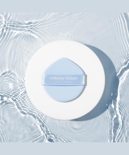 [Makeup Helper] Big Edge Aqua Blue Cushion Puffs (5 Count) (Puff_blue)
