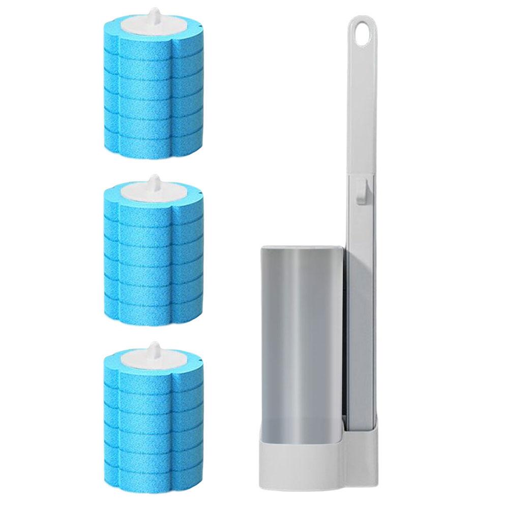 6/24Pcs Disposable Toilet Brush Set Wall-Mounted Bathroom Long Handle Cleaning Tool Toilet Brush Toilet Refills Wc Accessories