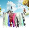 10Pcs Octopus Lure Multi-color Artificial Fishing Supplies Luminous Swim Bait for Outdoor
