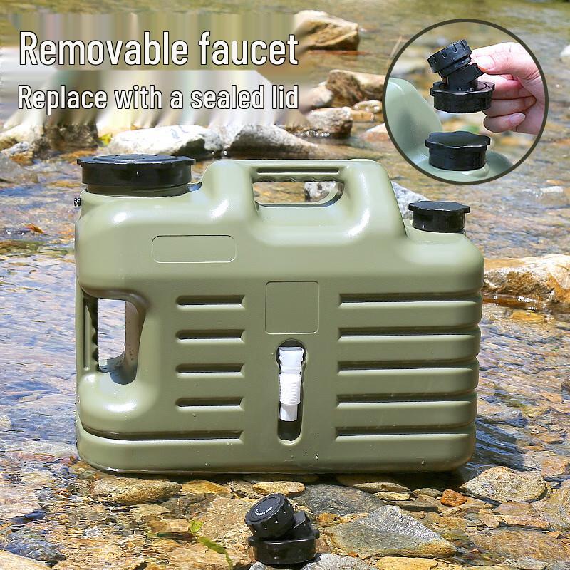 Seau de stockage d'eau de camping extérieur avec robinet