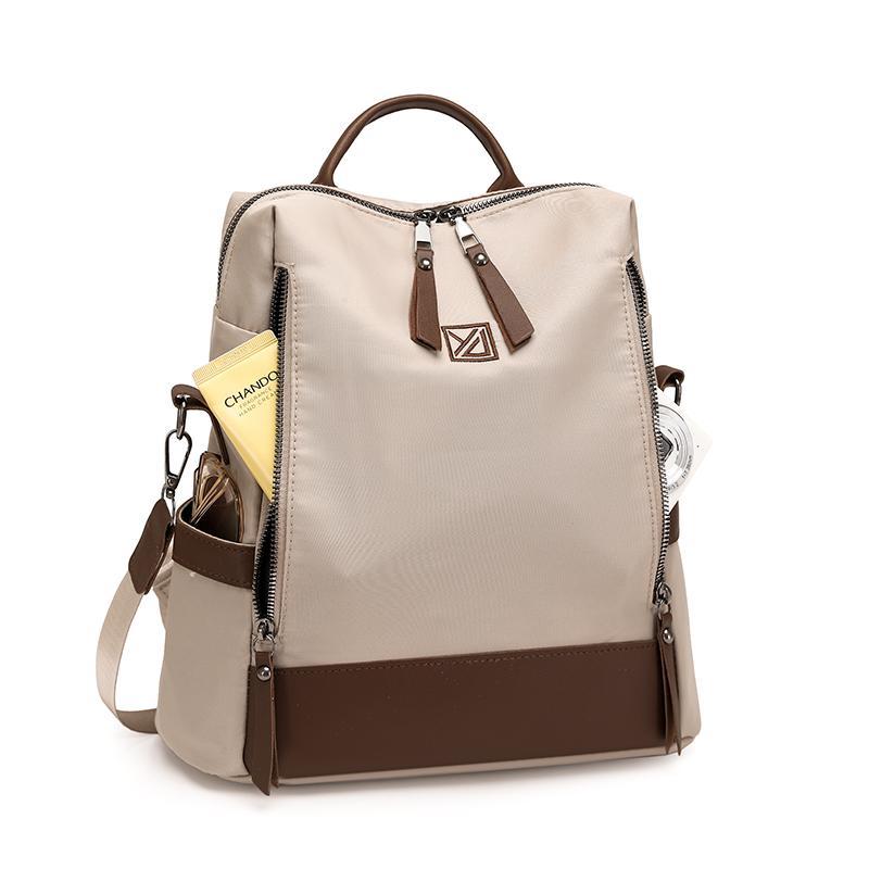 Women's Color Block Backpack Lightweight Water-repellent Multi-functional Shoulder Bag