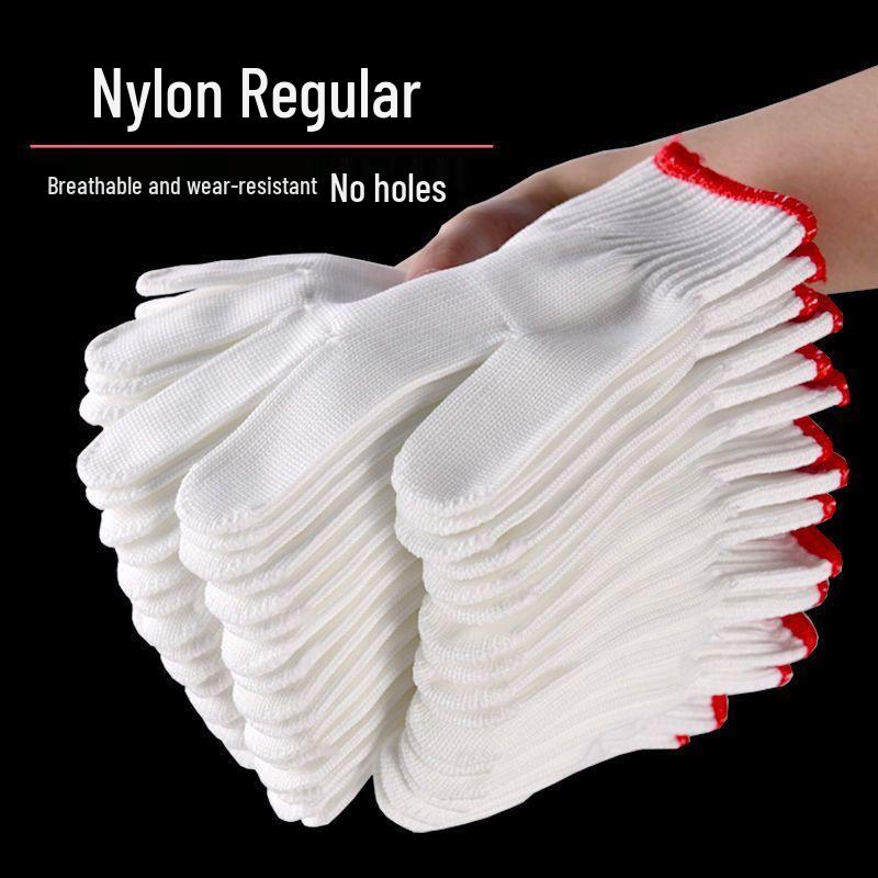 Free Shipping: Thick Nylon Wear-Resistant Construction Gloves for Men and Women