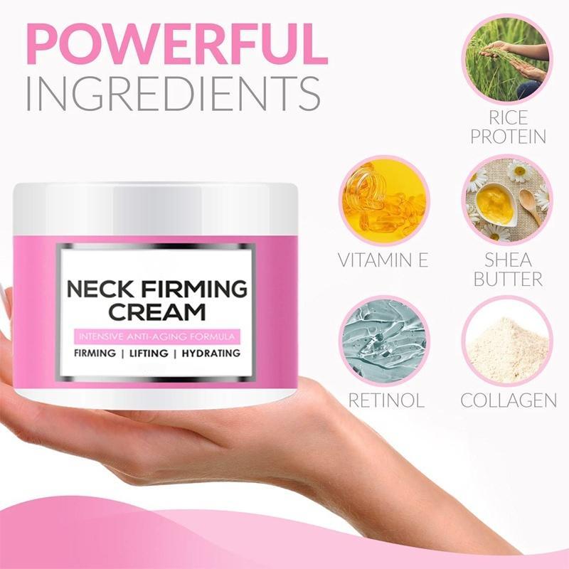 Neck Firming Cream, Anti Aging Moisturizer for Neck , Double Chin Reducer, Skin Tightening Cream - See Results In 3 Days