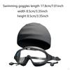 Kids Swimming Goggles Swim Cap Adjustable for Children Age 312 Gift White