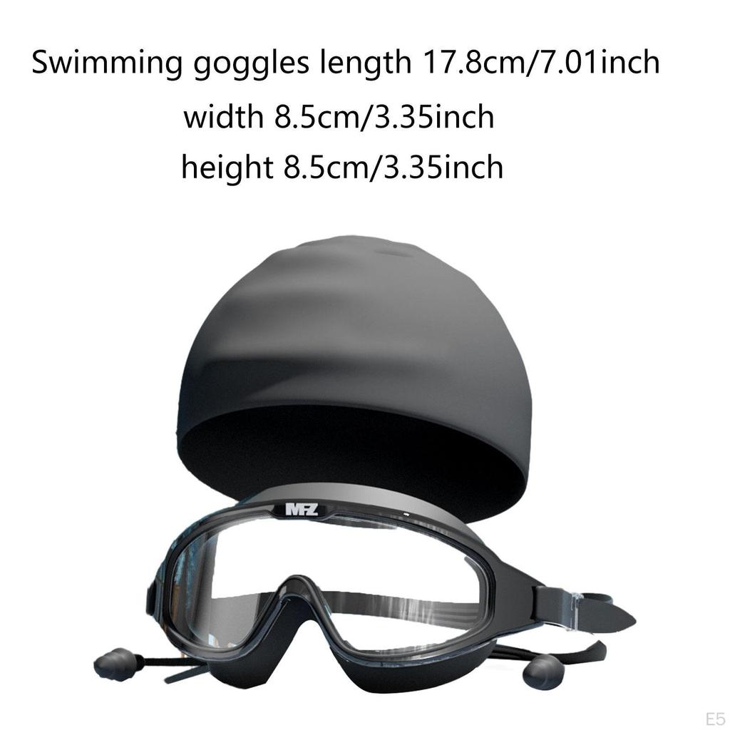 Kids Swimming Goggles Swim Cap Adjustable for Children Age 312 Gift White