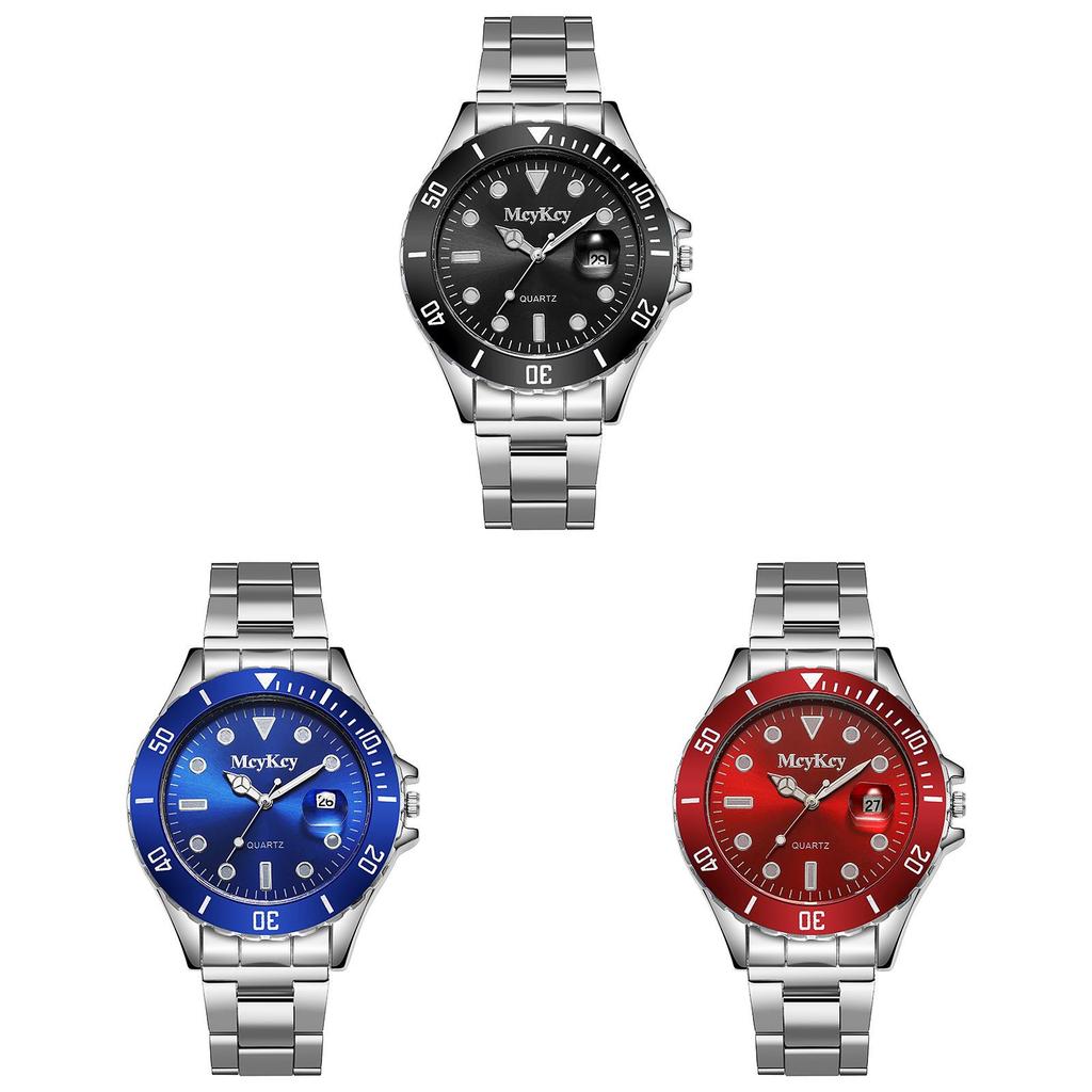 Mens Quartz Watch With Calendar Function And Alloy Band For Daily Casual Wear
