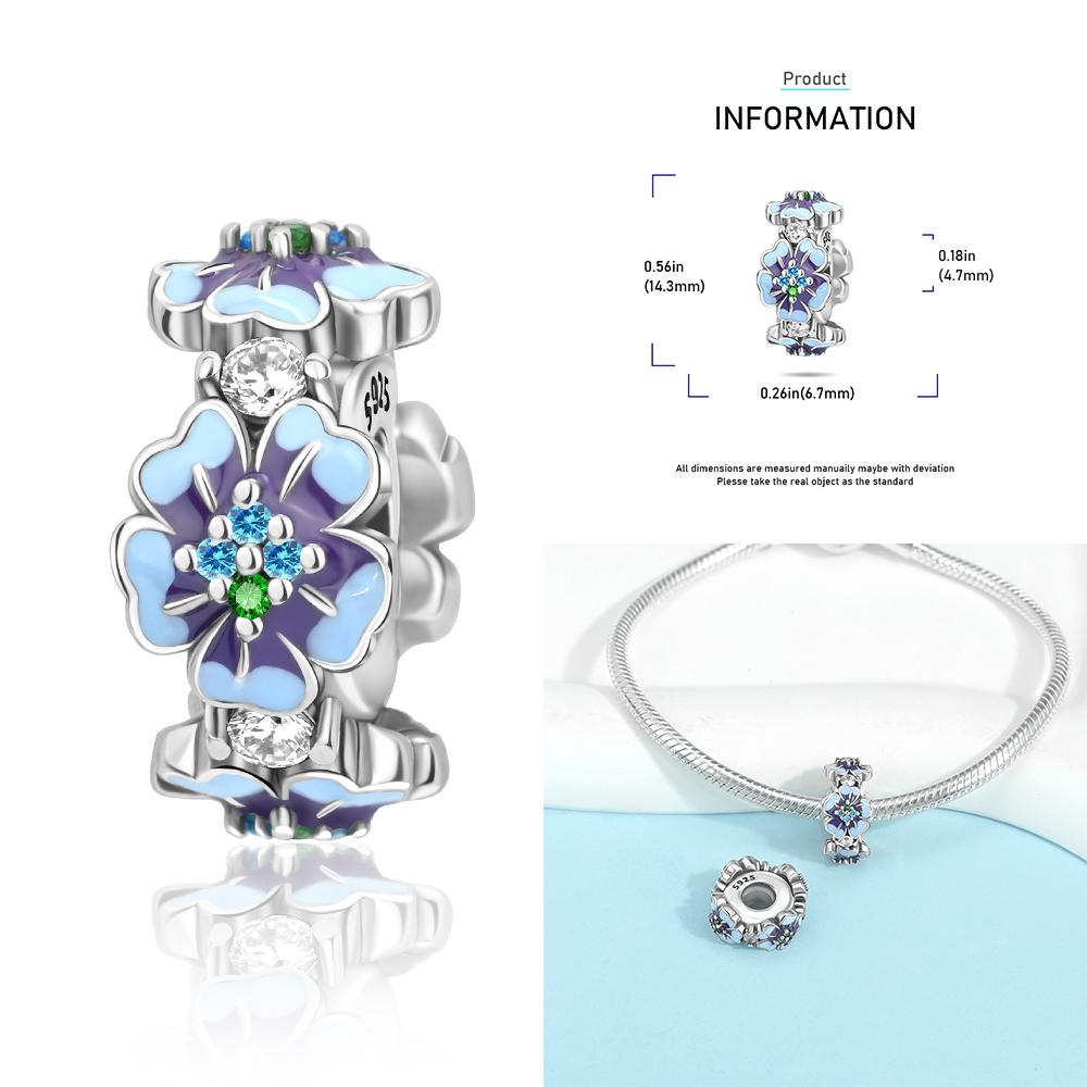 Zircon Heart Clip Charms Flower Clover Charm Copper Sea Turtle Beads Fit Diy Original Bracelet Jewelry