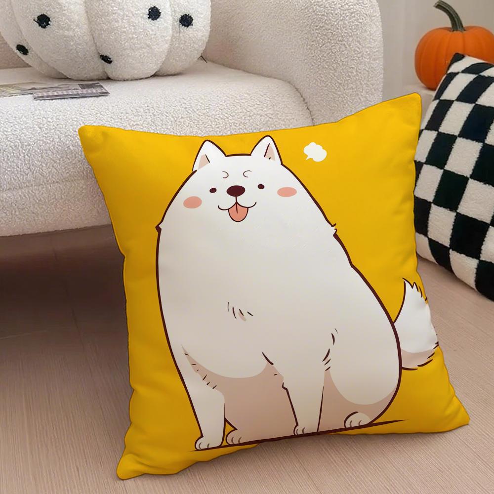 Cute And Adorable Puppy Cushion Cover Linen Pillow Case Soft Breathable Protective Couch Room Decoration