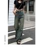 Nostalgische Retro High Waist Straight Leg Jeans für Frauen mit birnenförmigen Figuren - Lässige lockere Wide Leg Hosen in voller Länge für den Herbst.