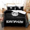 RAY VOLPE Themed Duvet Cover + 2 Pillowcases Electronic Music Design Cozy Bedding for Home & Dorm