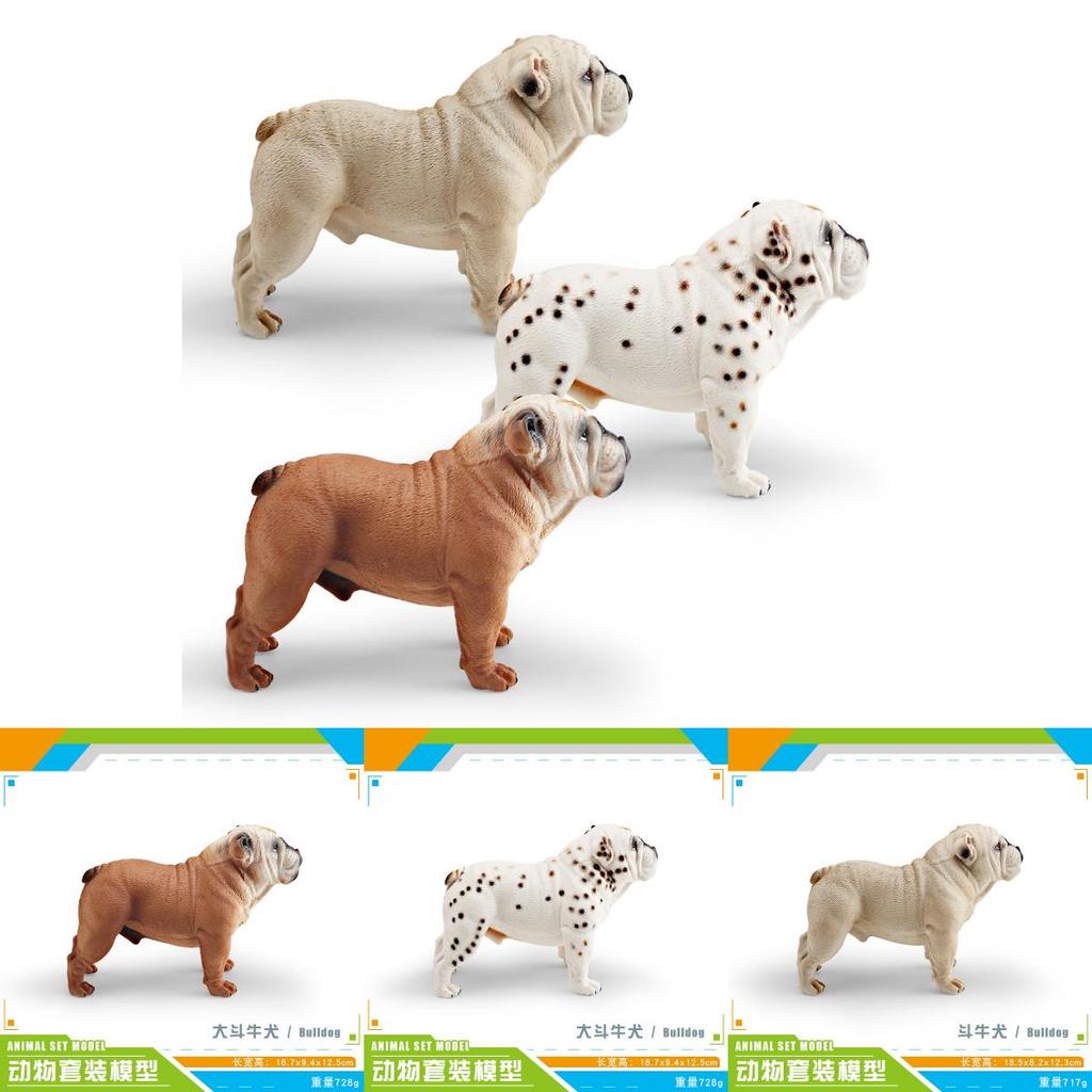 Bulldog Pvc Animal Model Large Toy For Kids Educational Display