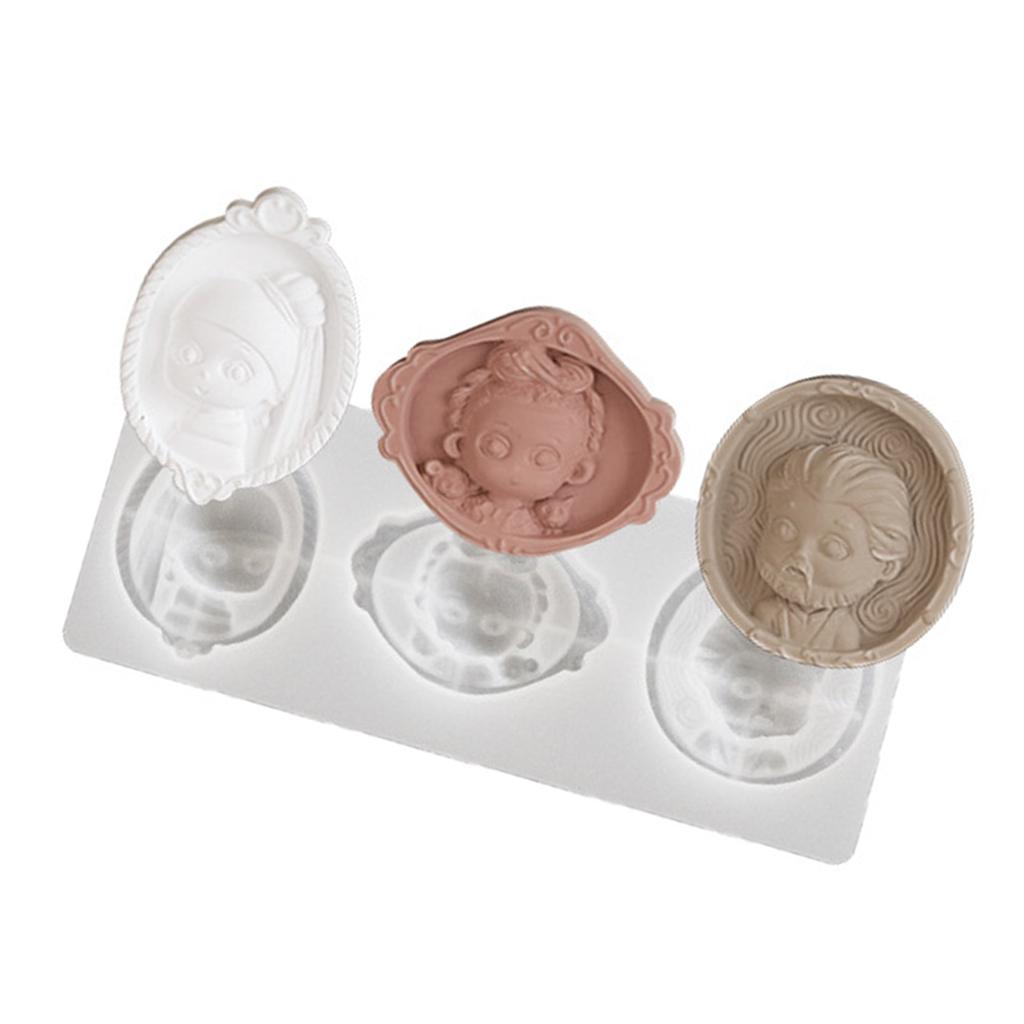 Silicone Ornament Moulds Portrait Shape Sculpture Molds Craft Silicone Molds Figurines Molds Silicone Texture for Craft