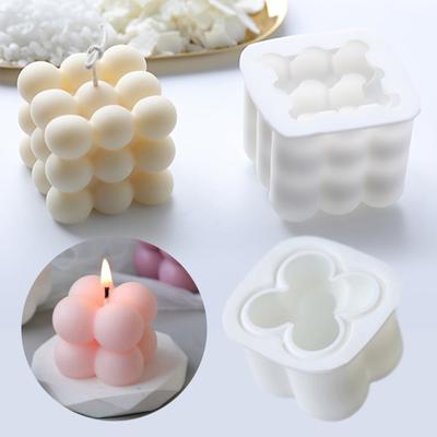 1Pcs Aromatherapie Gips Kerze 3d Silikon Form DIY Kerzen Form Soja Cube Seife Formen