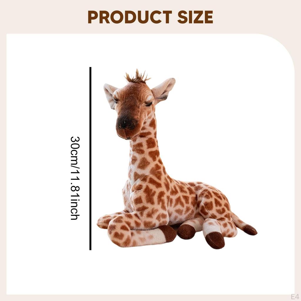 Giraffe Birthday Gift Stuffed Animal Cartoon Ornament Doll for Car Sofa Room Home Decor